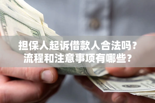 武汉担保人起诉借款人合法吗？流程和注意事项有哪些？