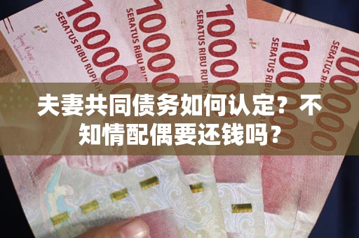 武汉夫妻共同债务如何认定？不知情配偶要还钱吗？