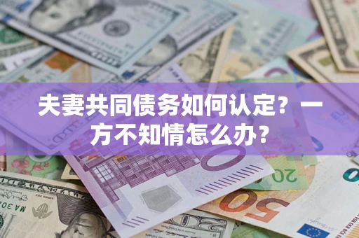 武汉夫妻共同债务如何认定？一方不知情怎么办？