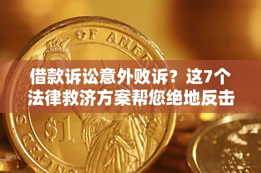 武汉借款诉讼意外败诉？这7个法律救济方案帮您绝地反击！