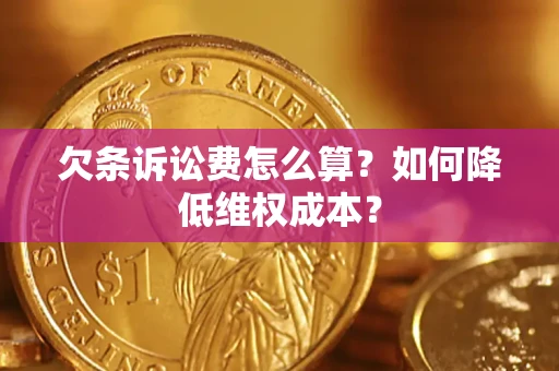 武汉欠条诉讼费怎么算？如何降低维权成本？