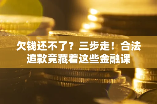 武汉欠钱还不了？三步走！合法追款竟藏着这些金融课
