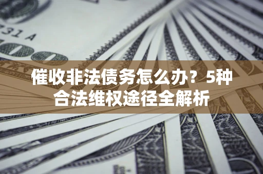 武汉催收非法债务怎么办？5种合法维权途径全解析