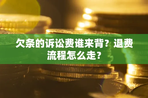 武汉欠条的诉讼费谁来背？退费流程怎么走？